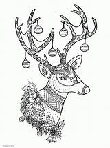 Reindeer Adults Mandala sketch template
