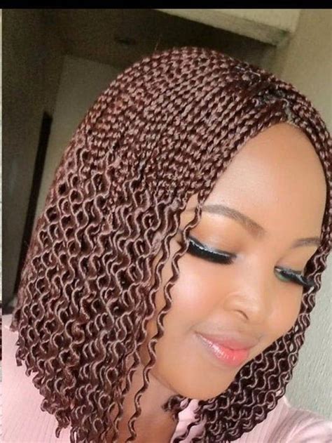 Lace Closure Short Braided Wigs With Curls Wigs For Black Etsy