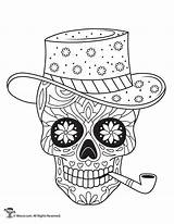 Skulls Muertos Woojr Calaveras Mexicanas Dibujo Calaveritas sketch template
