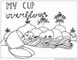 Coloring Psalm 23 Cup Overflows Pages Psalms Kids Printable Color Getcolorings Mycupoverflows Blessings Choose Board sketch template