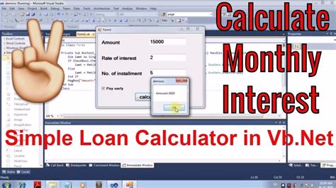 create simple loan calculator  visual studio beginners youtube
