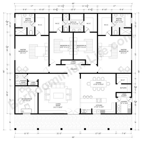barndominium floor plans   master suites