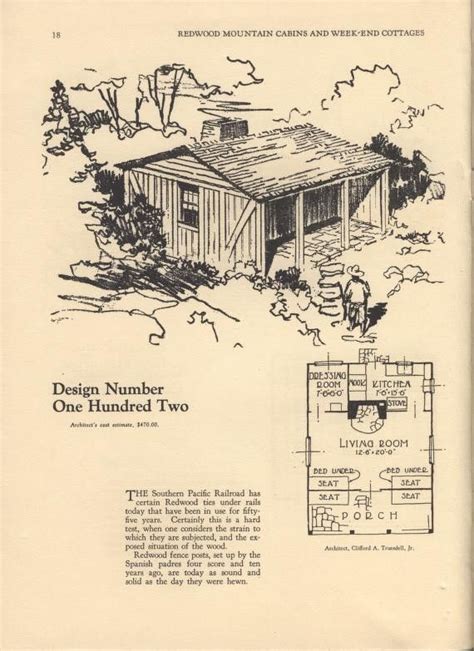 pin  theresa miller  house plans vintage house plans cottage floor plans small cabin plans