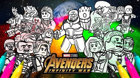 avengers infinity war cover coloring page marvel lego doovi
