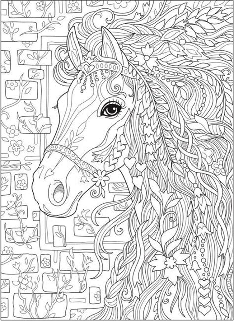 printable horse coloring pages  adults advanced