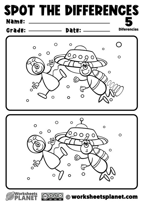 spot  difference pictures  kids find  differences worksheets