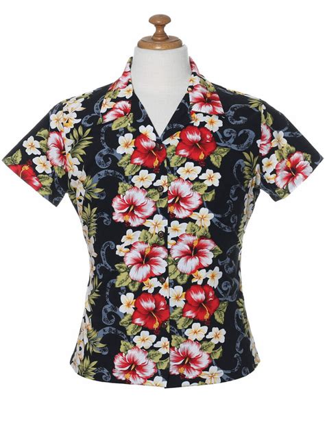 magnum pi calla lily women camp blouse aloha shirts club