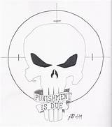 Punisher Skull Stencil Template sketch template