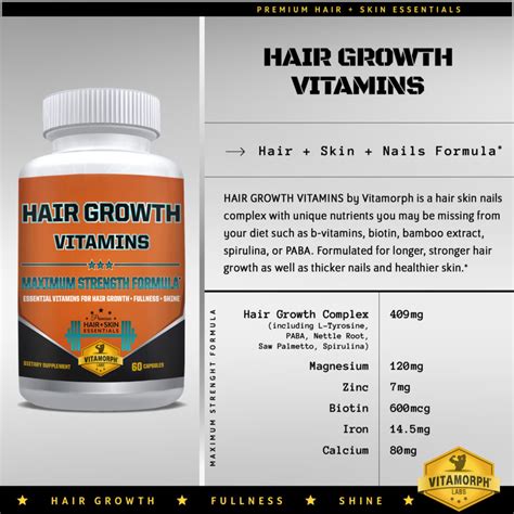 hair growth vitamins supplement  capsules vitamorph labs