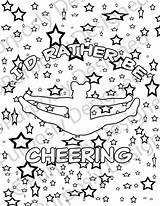 Coloring Cheering sketch template