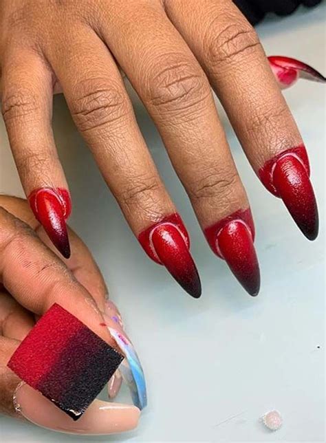 Red Ombre Nail Arts Designs For Women To Show Off In 2020 Ombre Nail