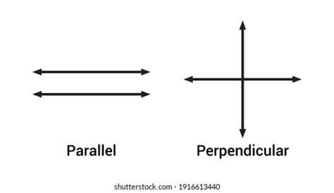 perpendicular lines elementary geometry mathematics vector stock vector