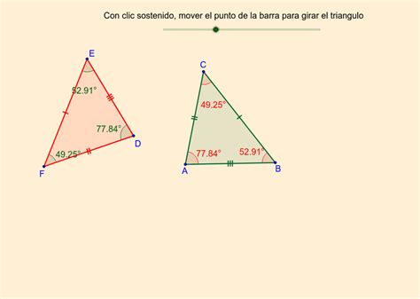partes correspondientes en triángulos congruentes geogebra
