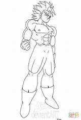 Super Saiyan Coloring Pages Goku Dragon Ball Drawing sketch template
