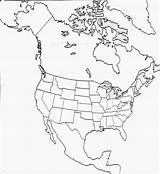 America North Map Blank Coloring Printable Maps Usa Drawing Outline Canada Mexico Pages Throughout High Colouring Color Wide Within Line sketch template