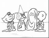 Coloring Pages Halloween Peanuts Snoopy Sheets sketch template