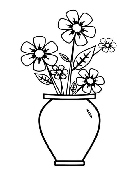 flower vase  coloring page  printable coloring pages  kids