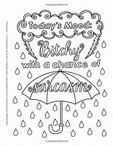 Coloring Pages Adult Printable Color Word Swear Quotes Sassy Book Books Snarky Sheets Adults Sayings Cussing Amazon Kids Printables sketch template