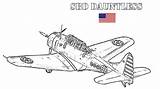 Midway Dauntless Sbd sketch template