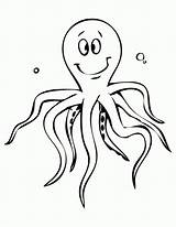 Octopus Kids Cartoon Clipart Coloring Pages Printable Library Gif sketch template