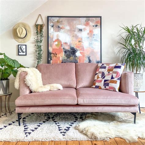pink velvet sofa scandi boho decor velvet sofa living room pink