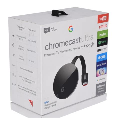 google chromecast ultra  uhd media streamer schwarz neuovp ebay