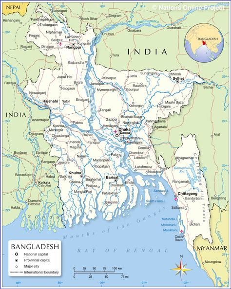 political map  bangladesh nations  project