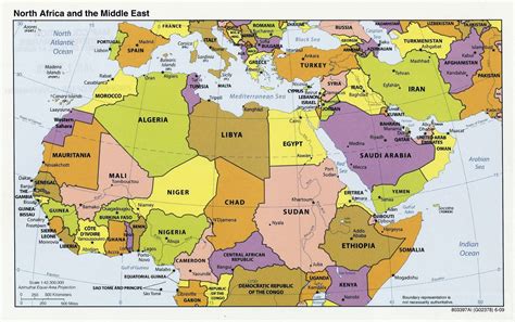 politische landkarte von nordafrika  englisch weltatlas