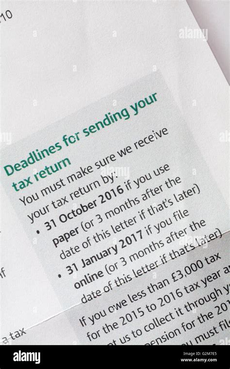deadlines  sending  tax return information   assessment notice  complete  tax