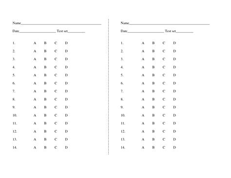 printable blank answer sheet template