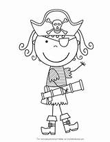 Pirate Coloring Pages Girl Pirates Kids Color Preschool Theme Printable Crafts Printables Colorier Easy Dessin Clipart Book Piraten Gingerbread Activities sketch template