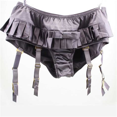 fashion female women coffee grey metal clip buckles garter belt for