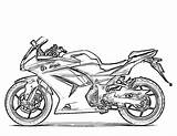 Kawasaki Coloring Pages Ninja Motorcycle Kids Bike Doghousemusic sketch template