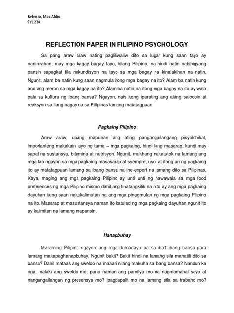 reflection  tagalog peppermartin