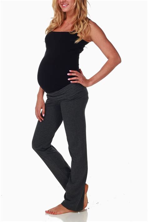 Charcoal Grey Maternity Yoga Pants Maternity Yoga Pants