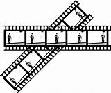Reel Movie Strip Coloring Template Clip Film sketch template