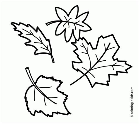 leaves coloring pages printable coloring home