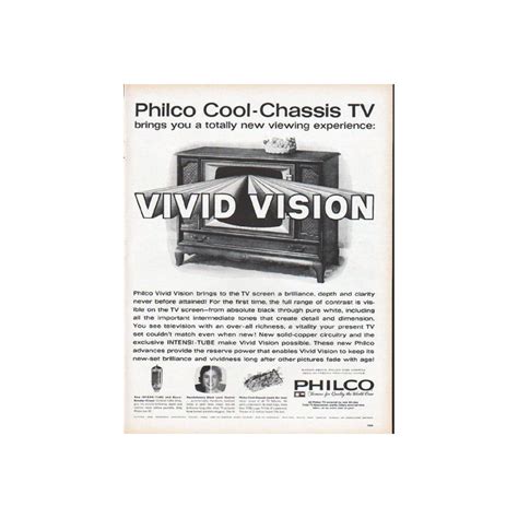 1961 philco television vintage ad vivid vision