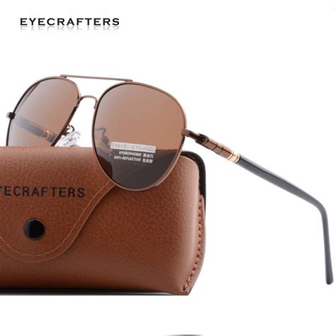 eyecrafters aviation pilot hd polarized sunglasses mens classic brand