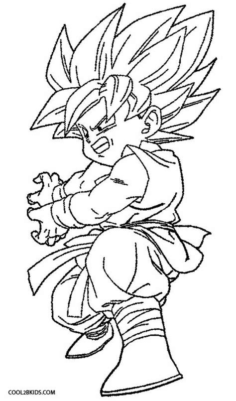 Desenhos De Goku Para Colorir Páginas Para Impressão Grátis
