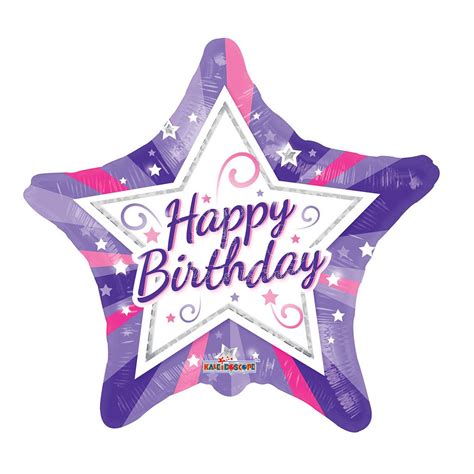 happy birthday pink dazzle foil balloon 18inch party