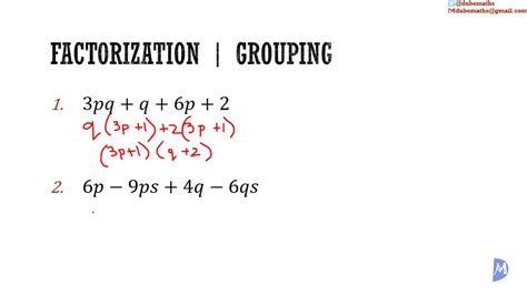 factorization  grouping algebra youtube