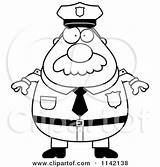 Mustache Man Police Cartoon Coloring Chubby Clipart Cory Thoman Outlined Vector 2021 sketch template