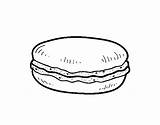 Macaron Coloring Pages Cheese Coloringcrew Food Dairy Desserts Gruyère sketch template