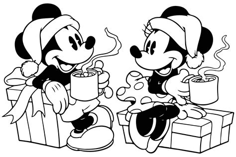 mickey mouse christmas coloring pages kinosvalka