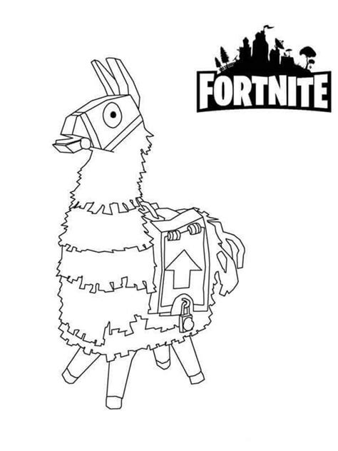 fortnite coloring sheets llama tree coloring page cool coloring pages
