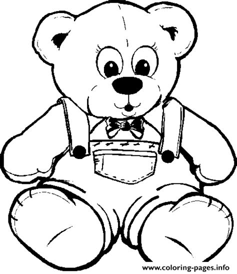 cute teddy bear coloring page printable