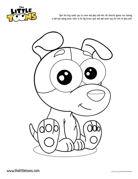 spot  dog  littletoons coloring page  kids   print