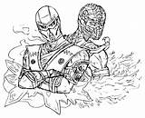 Mortal Kombat Scorpion Zero Ausmalbilder Colorir Coloring4free Deadpool Raskrasil Coloringhome Jungen Abrir sketch template