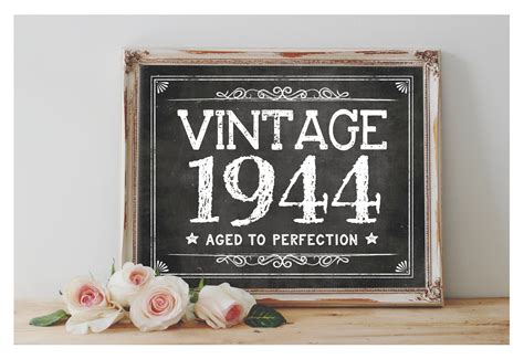 Instant Vintage 1946 Aged To Perfection Printable Etsy